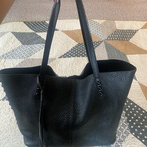 Rebecca Minkoff Black Pebbled Leather Tote